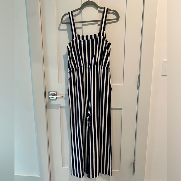 J.Crew 100% cotton striped jumpsuit size 4 - Picture 4 of 9